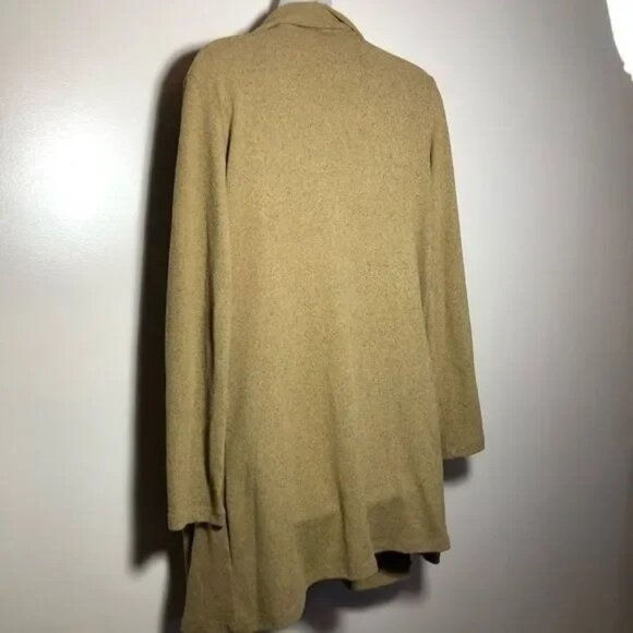 ESSENTIALS BY MILANO WOMEN'S EARTH GREEN OPEN FRONT CARDIGAN SWEATER SIZE MEDIUM - Picture 4 of 6